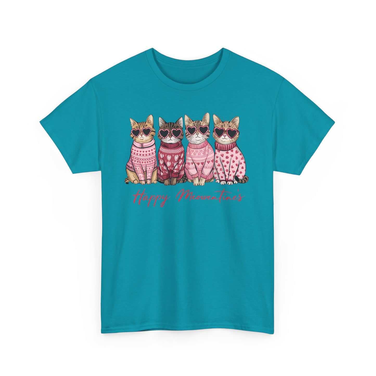 Happy Meowentine's Cotton Tee - Kim’s Signature Beauty & Accessories    