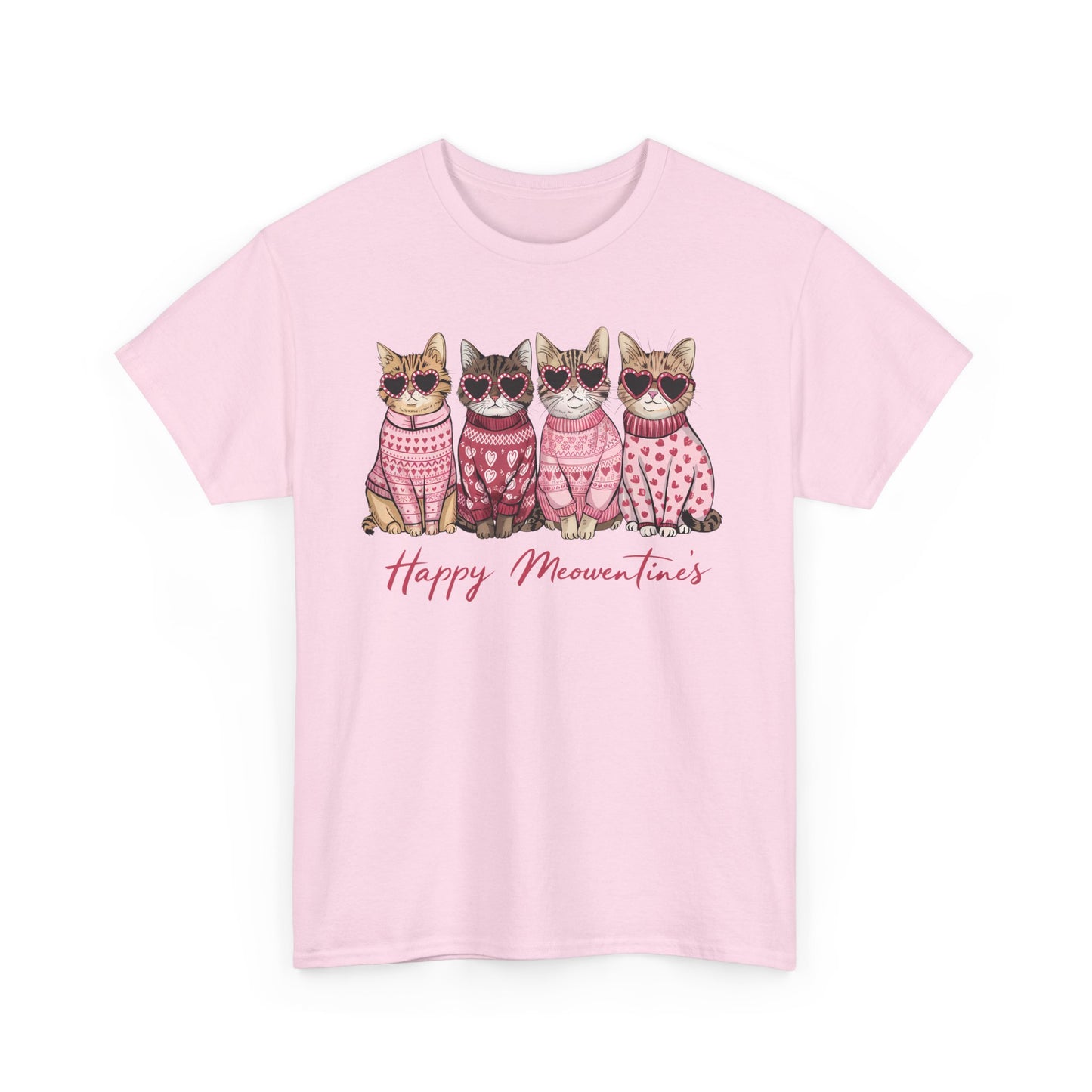 Happy Meowentine's Cotton Tee - Kim’s Signature Beauty & Accessories    