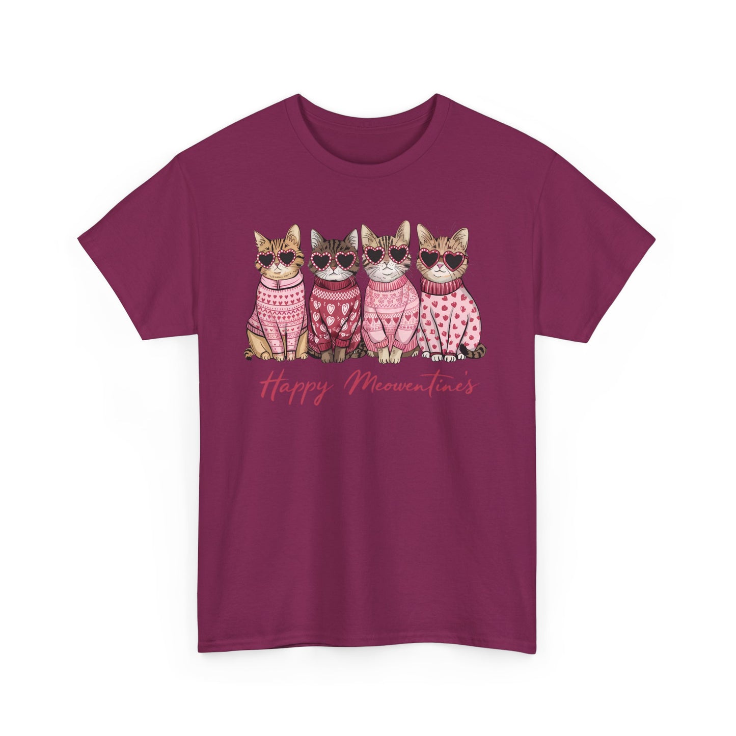 Happy Meowentine's Cotton Tee - Kim’s Signature Beauty & Accessories    