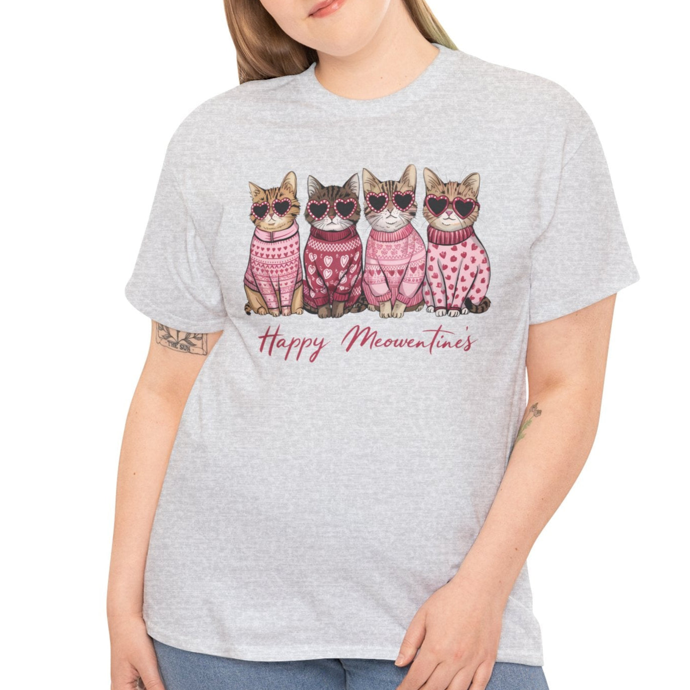 Happy Meowentine's Cotton Tee - Kim’s Signature Beauty & Accessories    