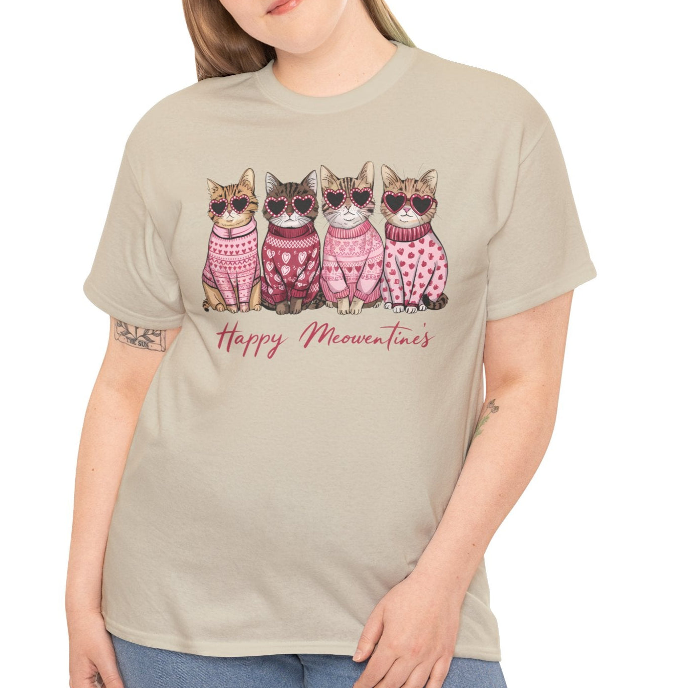 Happy Meowentine's Cotton Tee - Kim’s Signature Beauty & Accessories    