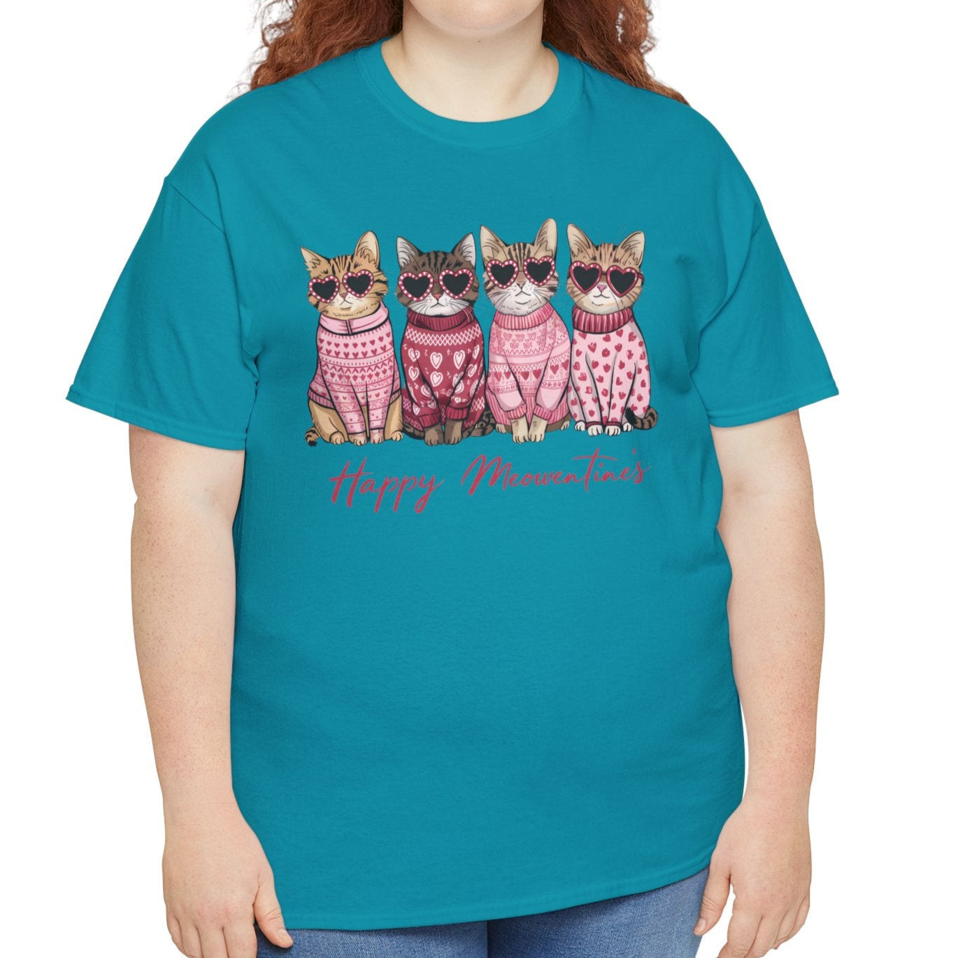 Happy Meowentine's Cotton Tee - Kim’s Signature Beauty & Accessories    