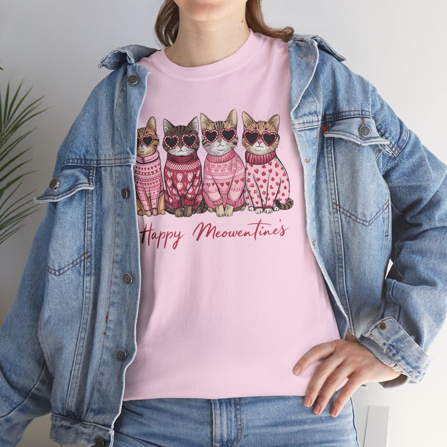 Happy Meowentine's Cotton Tee - Kim’s Signature Beauty & Accessories    