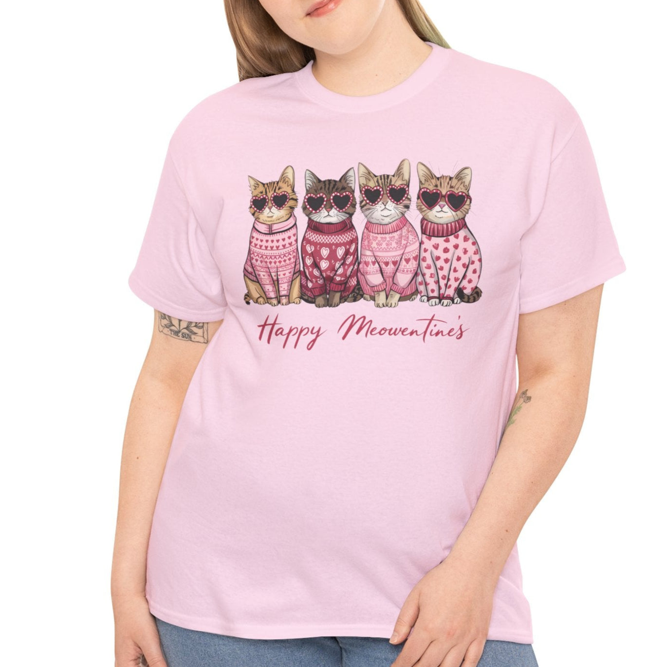 Happy Meowentine's Cotton Tee - Kim’s Signature Beauty & Accessories    
