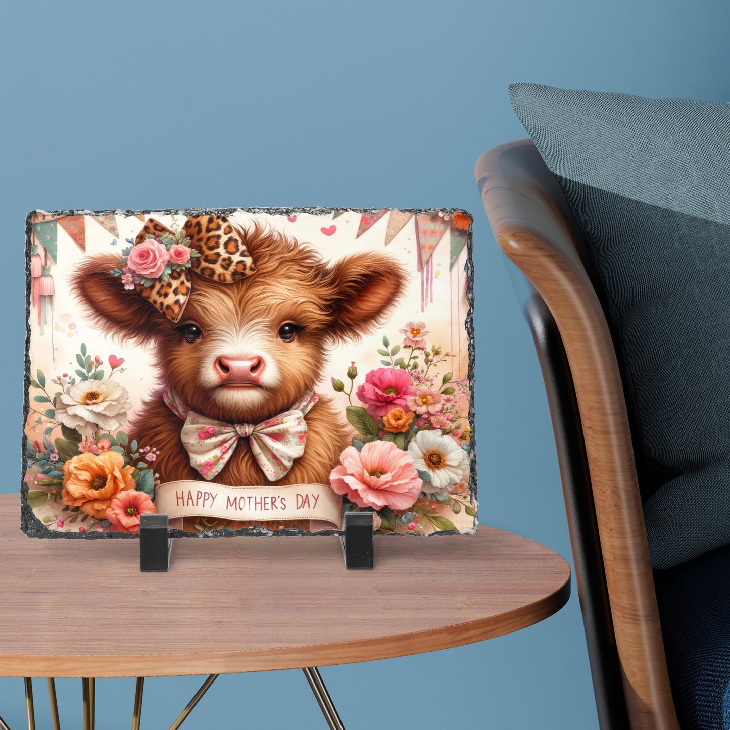 Happy Mother’s Day – Highland Cow Rectangular Plaque - Kim’s Signature Beauty & Accessories    