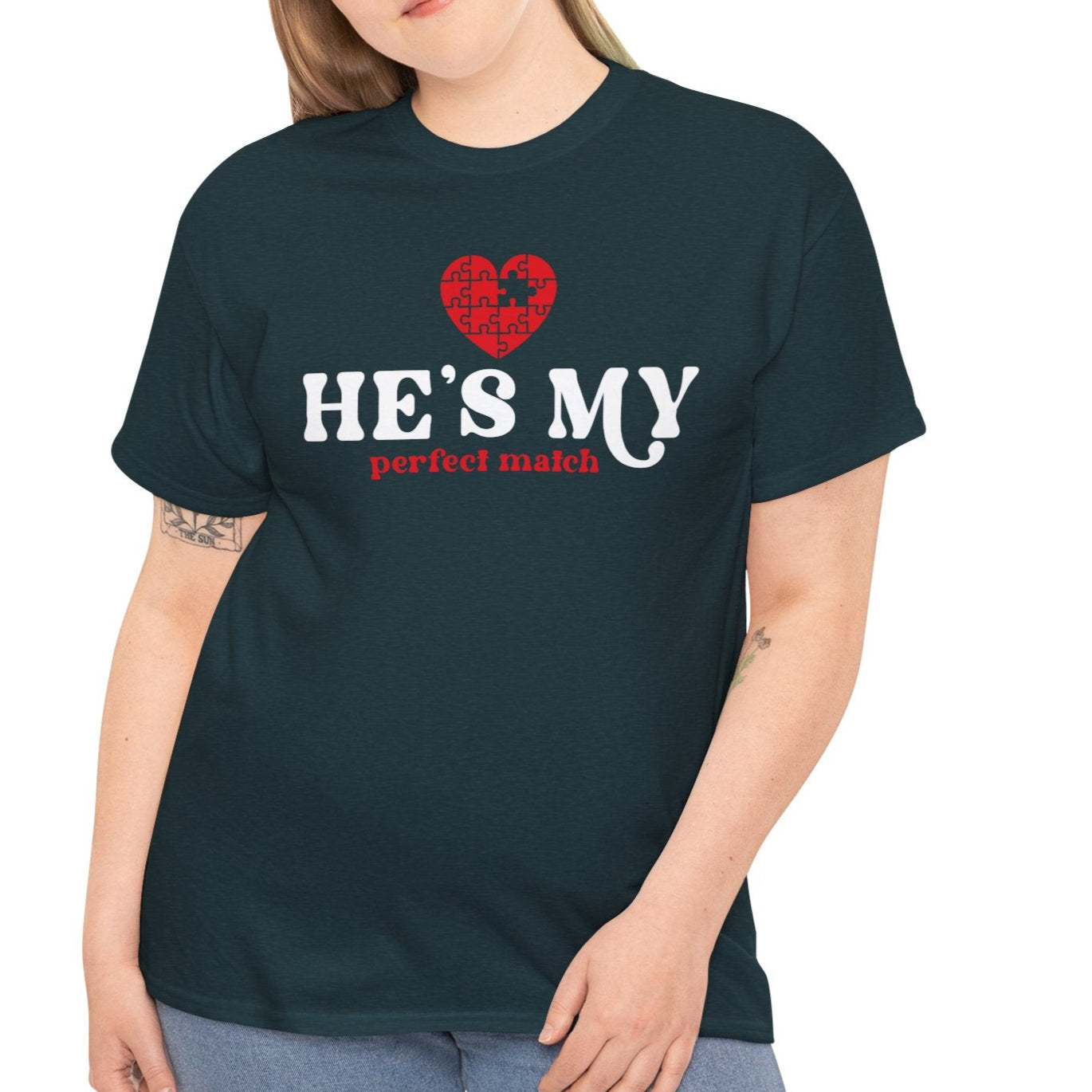 He's My Perfect Match Puzzle Piece Tee – Matching Couple Shirt - Kim’s Signature Beauty & Accessories    