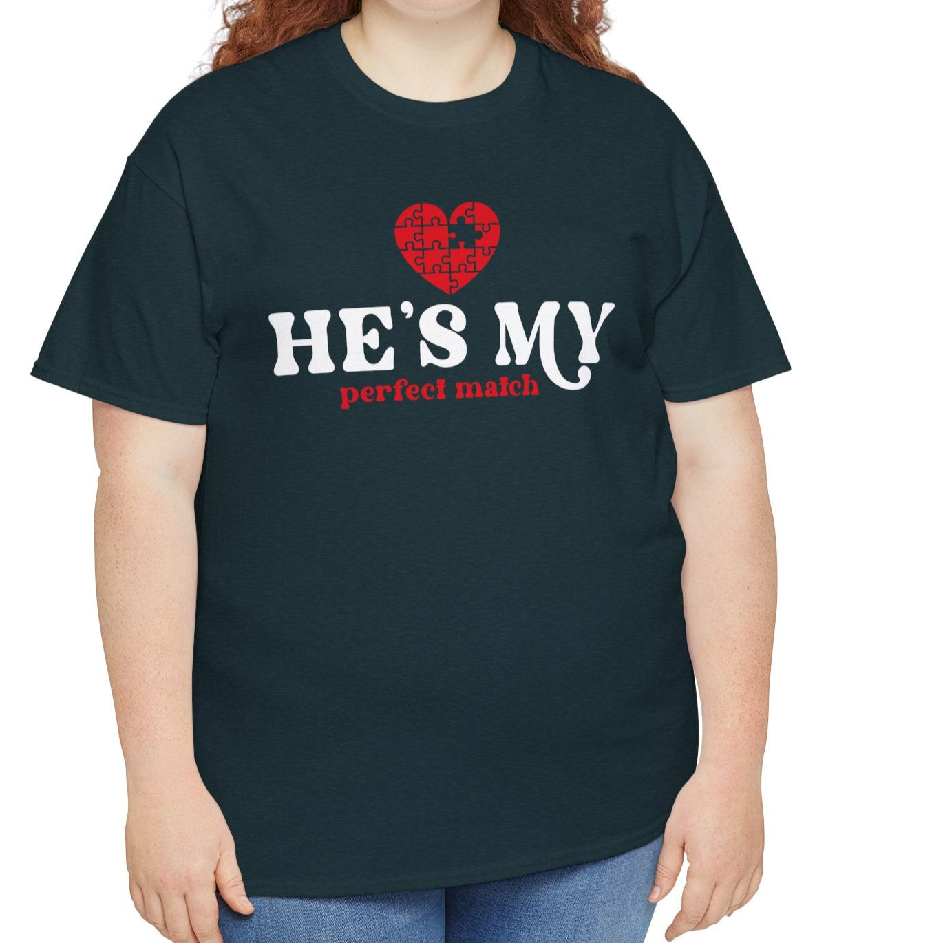 He's My Perfect Match Puzzle Piece Tee – Matching Couple Shirt - Kim’s Signature Beauty & Accessories    