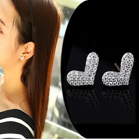 Heart Beats The Pave Heart Earrings - Kim’s Signature Beauty & Accessories    
