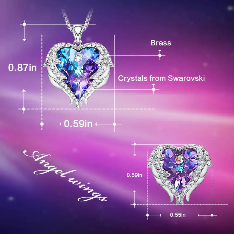 Heart Crystal Necklace - Kim’s Signature Beauty & Accessories    