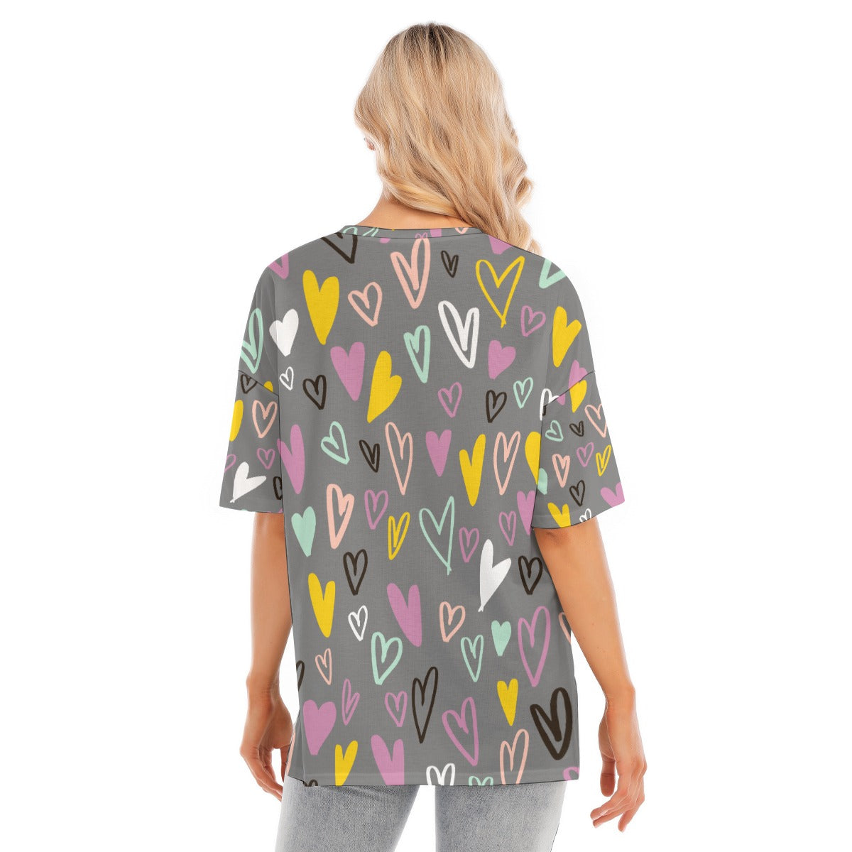 Heart Graphic | Shirt With Hem Split - Kim’s Signature Beauty & Accessories    