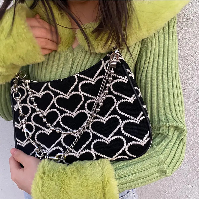 Heart Pattern Shoulder Bag - Kim’s Signature Beauty & Accessories    