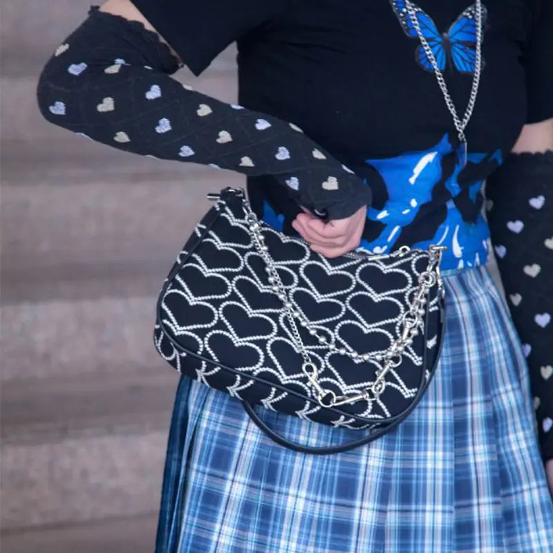 Heart Pattern Shoulder Bag - Kim’s Signature Beauty & Accessories    