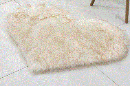 Heart-Shaped Faux Sheepskin Area Rug – 12 Colors - Kim’s Signature Beauty & Accessories    
