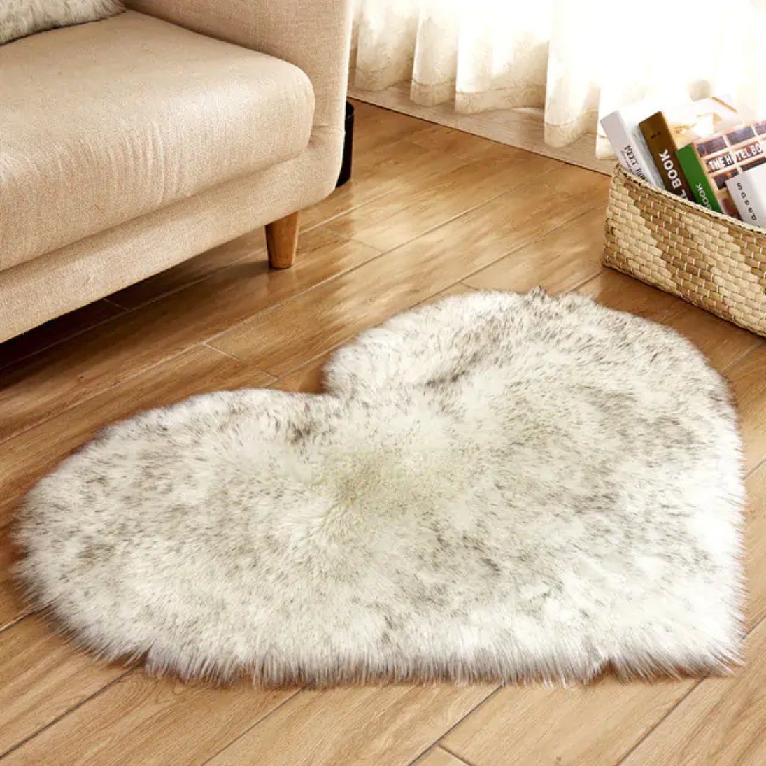 Heart-Shaped Faux Sheepskin Area Rug – 12 Colors - Kim’s Signature Beauty & Accessories    