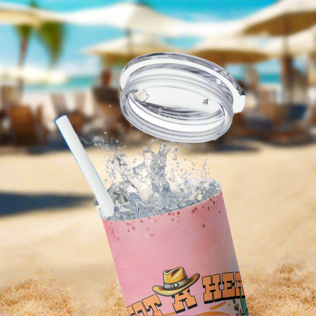Heart like a TruckTumbler with Straw - Kim’s Signature Beauty & Accessories    