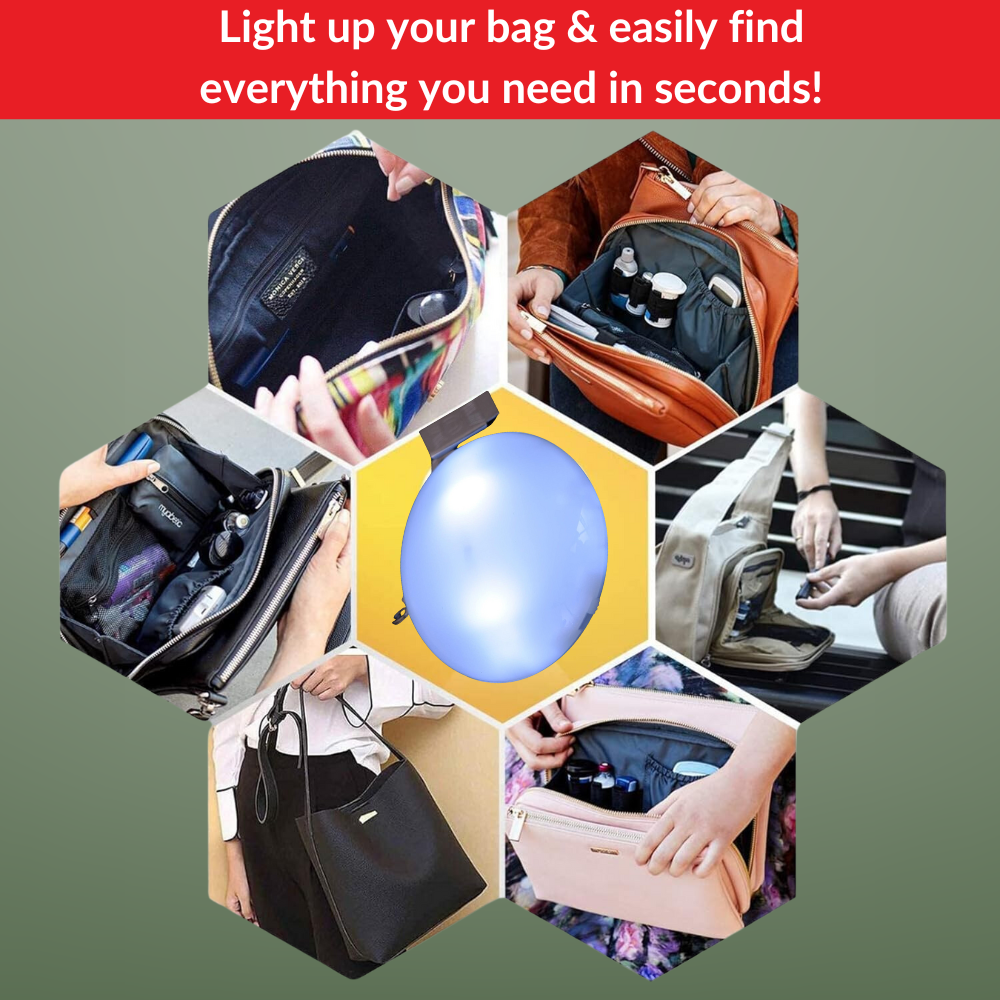 Heart or Round Shaped LED Purse Light - Kim’s Signature Beauty & Accessories    