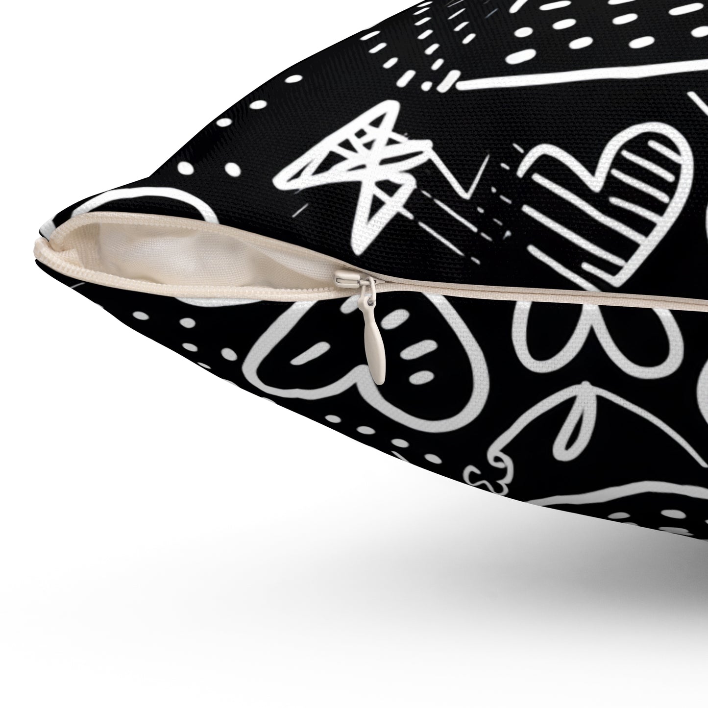 Hearts Hand-Drawn Throw Pillow - Kim’s Signature Beauty & Accessories    