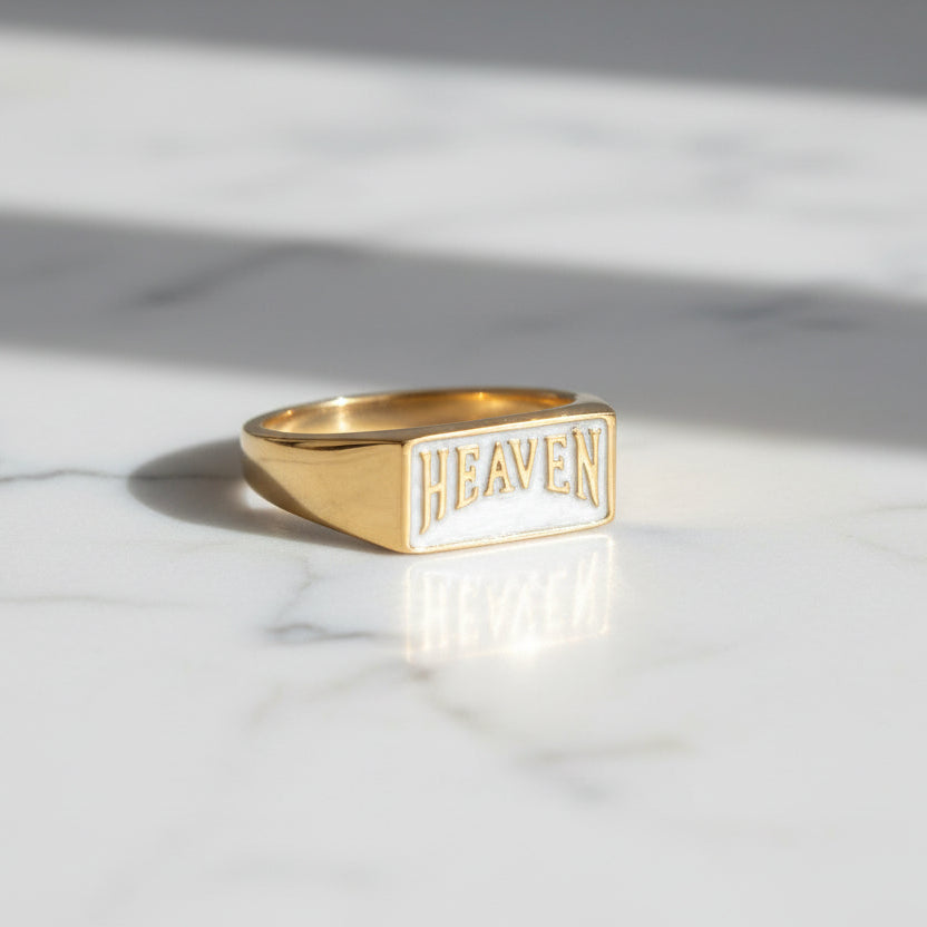 Heaven Rectangular Signet Ring - Kim’s Signature Beauty & Accessories