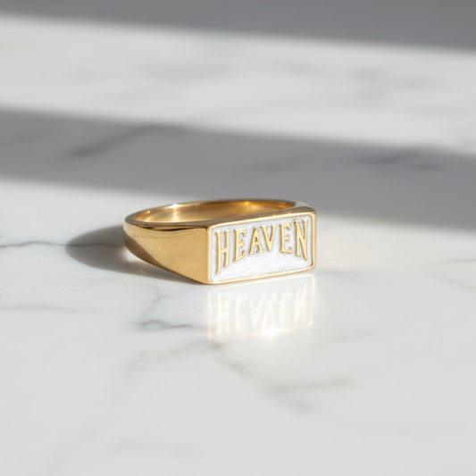 Heaven Rectangular Signet Ring - Kim’s Signature Beauty & Accessories