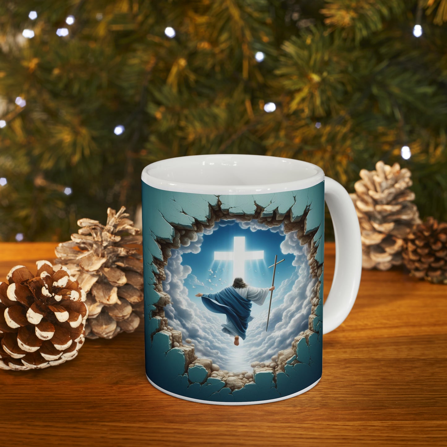 Heaven’s Light – Jesus & Cross Inspirational Mug - Kim’s Signature Beauty & Accessories    