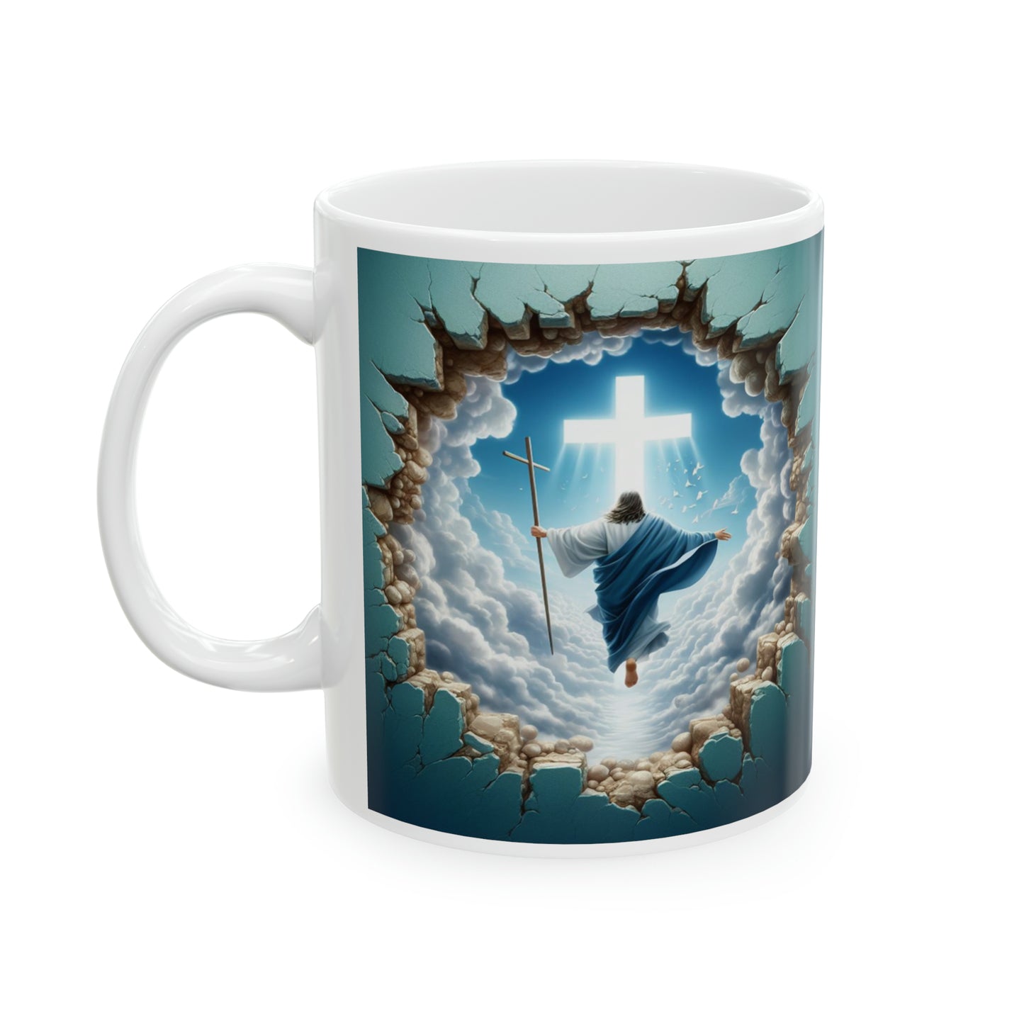 Heaven’s Light – Jesus & Cross Inspirational Mug - Kim’s Signature Beauty & Accessories    