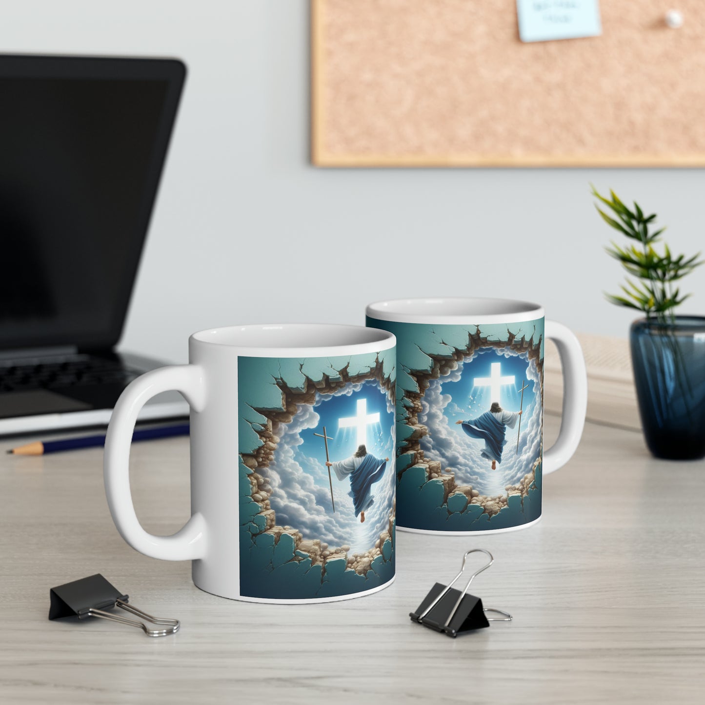 Heaven’s Light – Jesus & Cross Inspirational Mug - Kim’s Signature Beauty & Accessories    