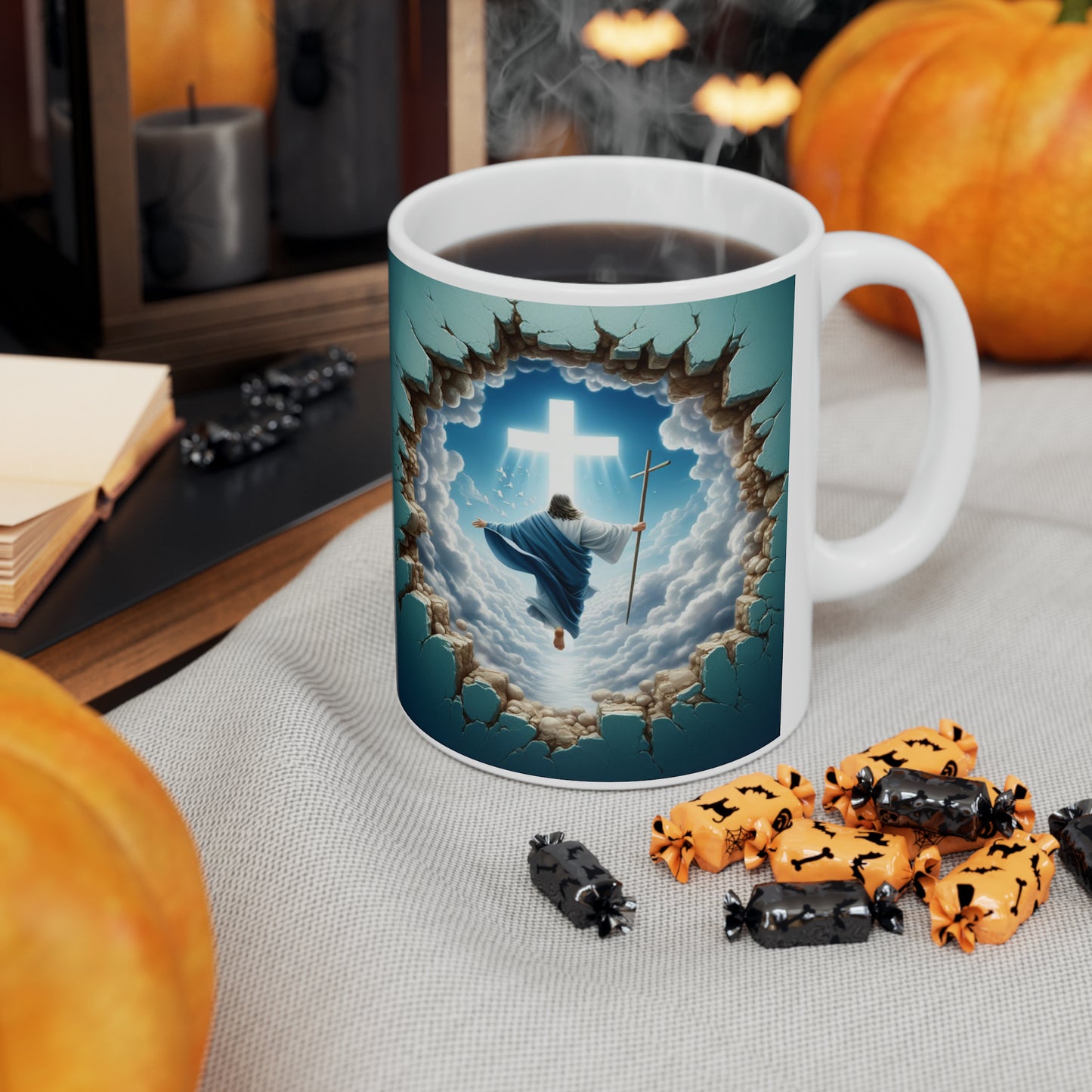 Heaven’s Light – Jesus & Cross Inspirational Mug - Kim’s Signature Beauty & Accessories    