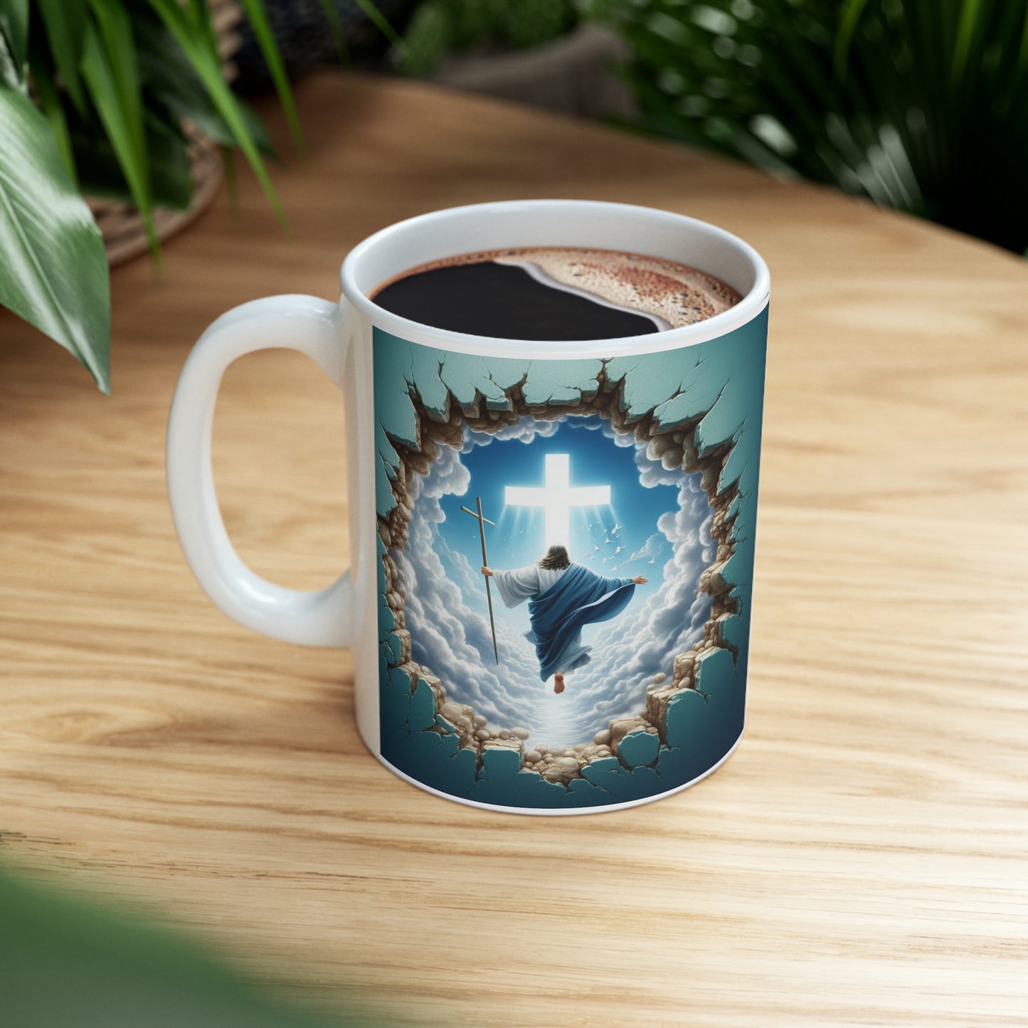 Heaven’s Light – Jesus & Cross Inspirational Mug - Kim’s Signature Beauty & Accessories    