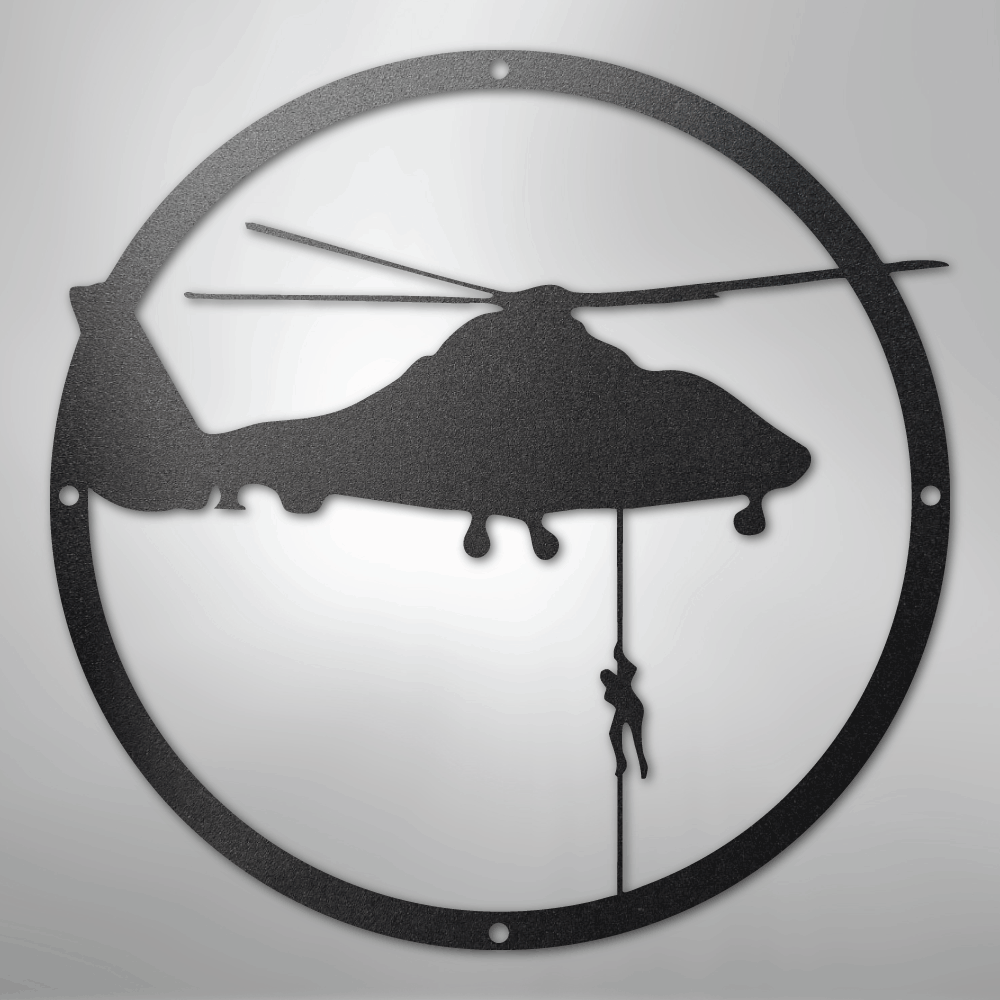 Helicopter Drop - Steel Sign - Kim’s Signature Beauty & Accessories