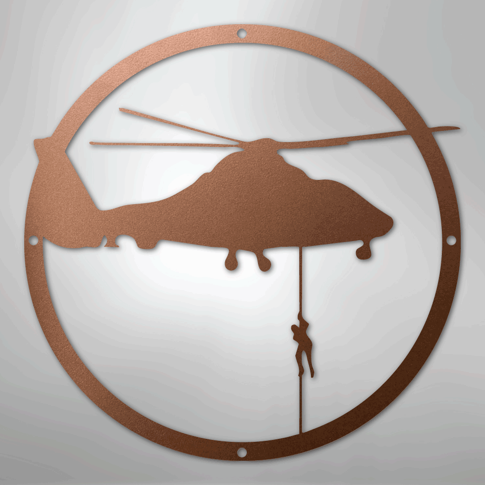 Helicopter Drop - Steel Sign - Kim’s Signature Beauty & Accessories