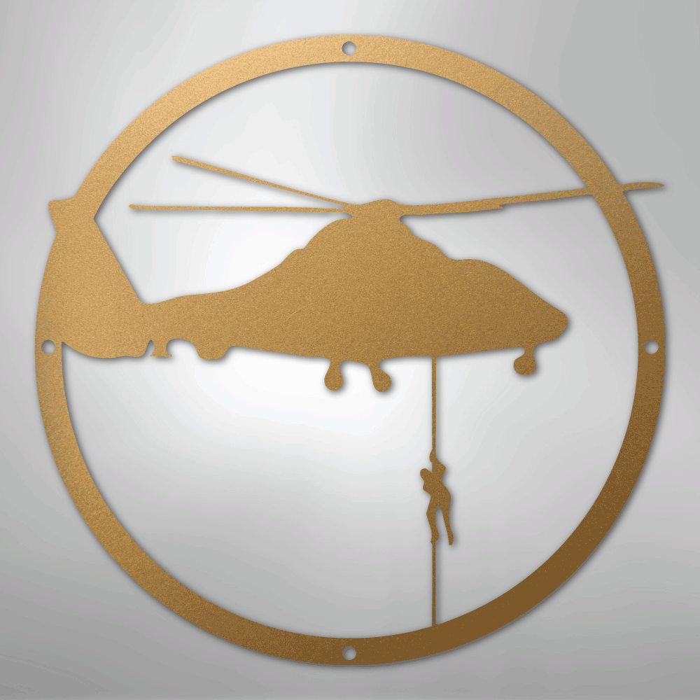Helicopter Drop - Steel Sign - Kim’s Signature Beauty & Accessories