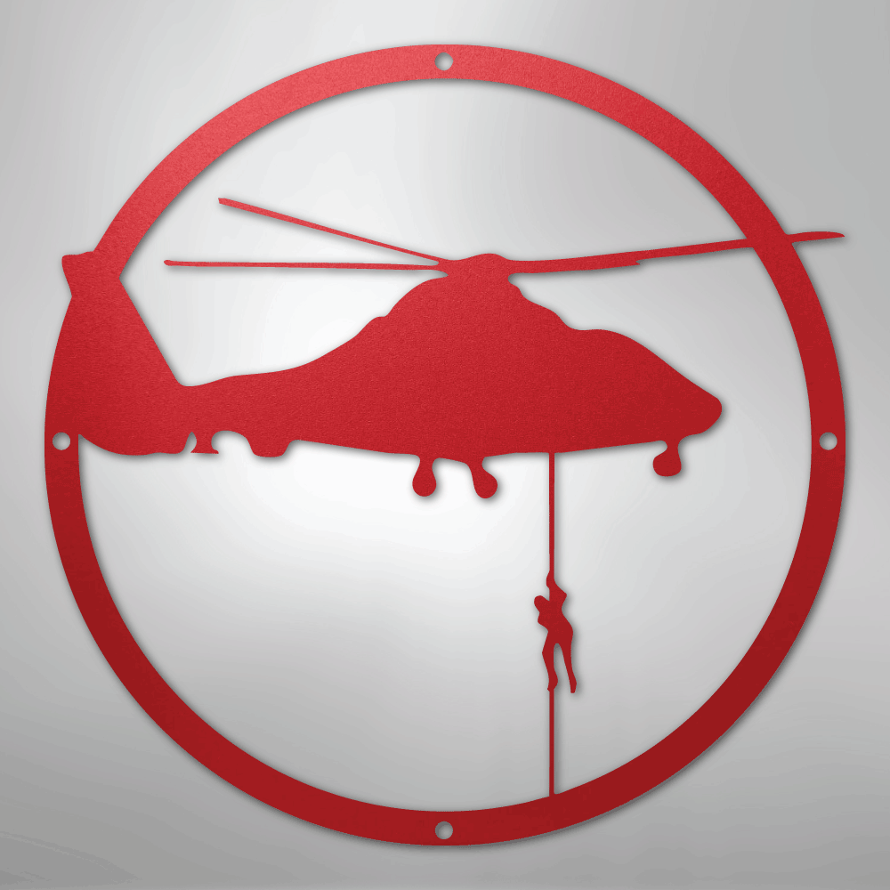 Helicopter Drop - Steel Sign - Kim’s Signature Beauty & Accessories