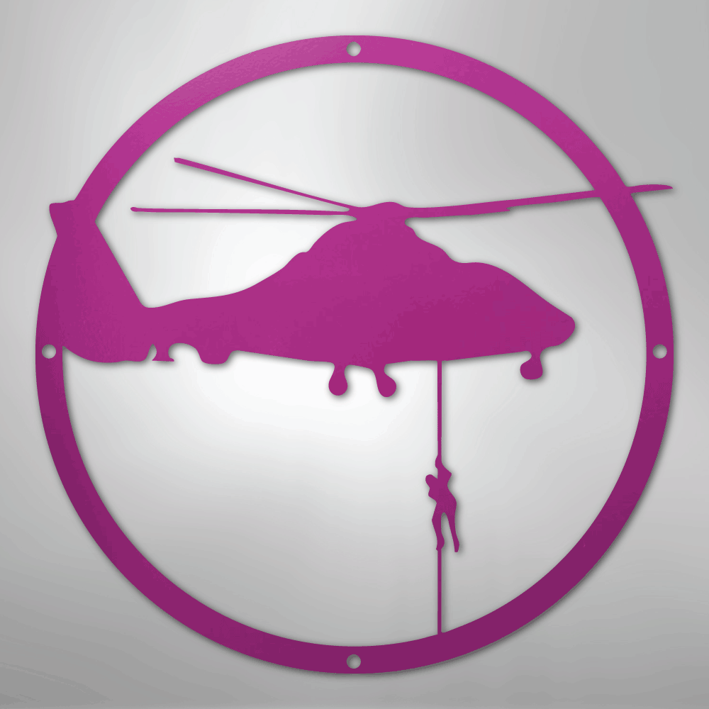 Helicopter Drop - Steel Sign - Kim’s Signature Beauty & Accessories