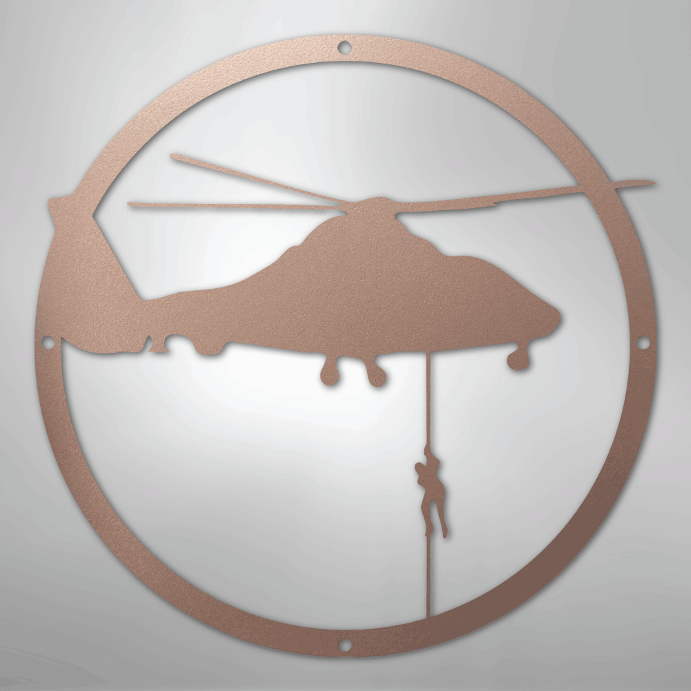 Helicopter Drop - Steel Sign - Kim’s Signature Beauty & Accessories