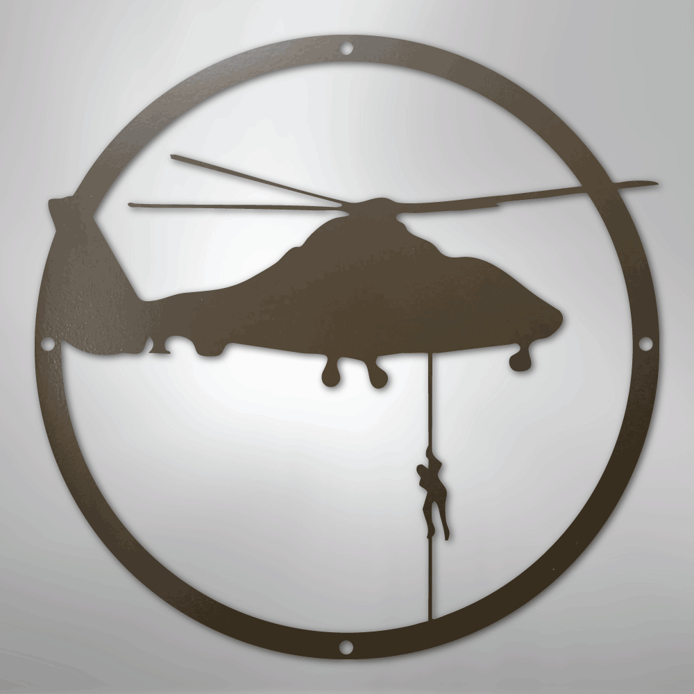 Helicopter Drop - Steel Sign - Kim’s Signature Beauty & Accessories