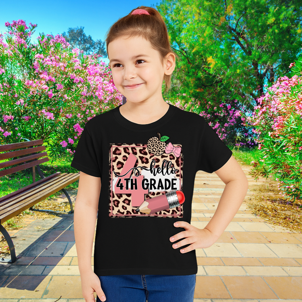 Hello Fourth Grade T-Shirt – Back to School Shirt for 4th Grade Kids - Kim’s Signature Beauty & Accessories    