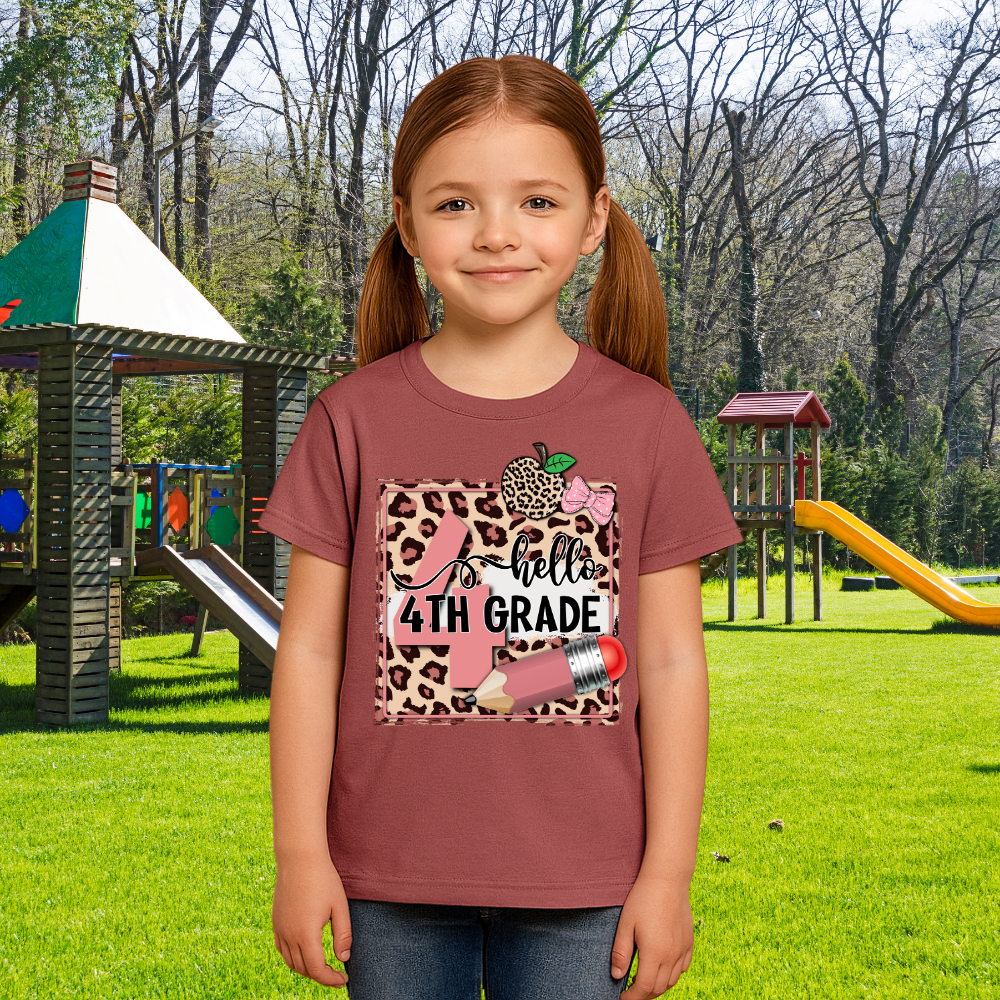 Hello Fourth Grade T-Shirt – Back to School Shirt for 4th Grade Kids - Kim’s Signature Beauty & Accessories    
