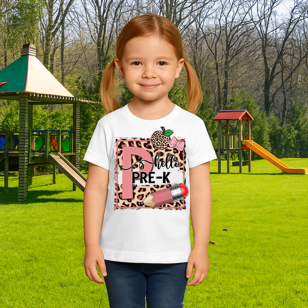 Hello Pre-K Back to School Youth Tee - Kim’s Signature Beauty & Accessories    