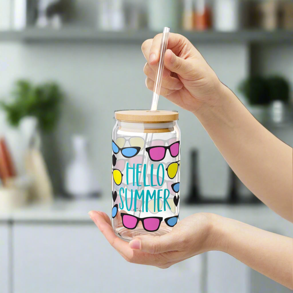 Hello Summer Shades Sipper Glass - Kim’s Signature Beauty & Accessories    