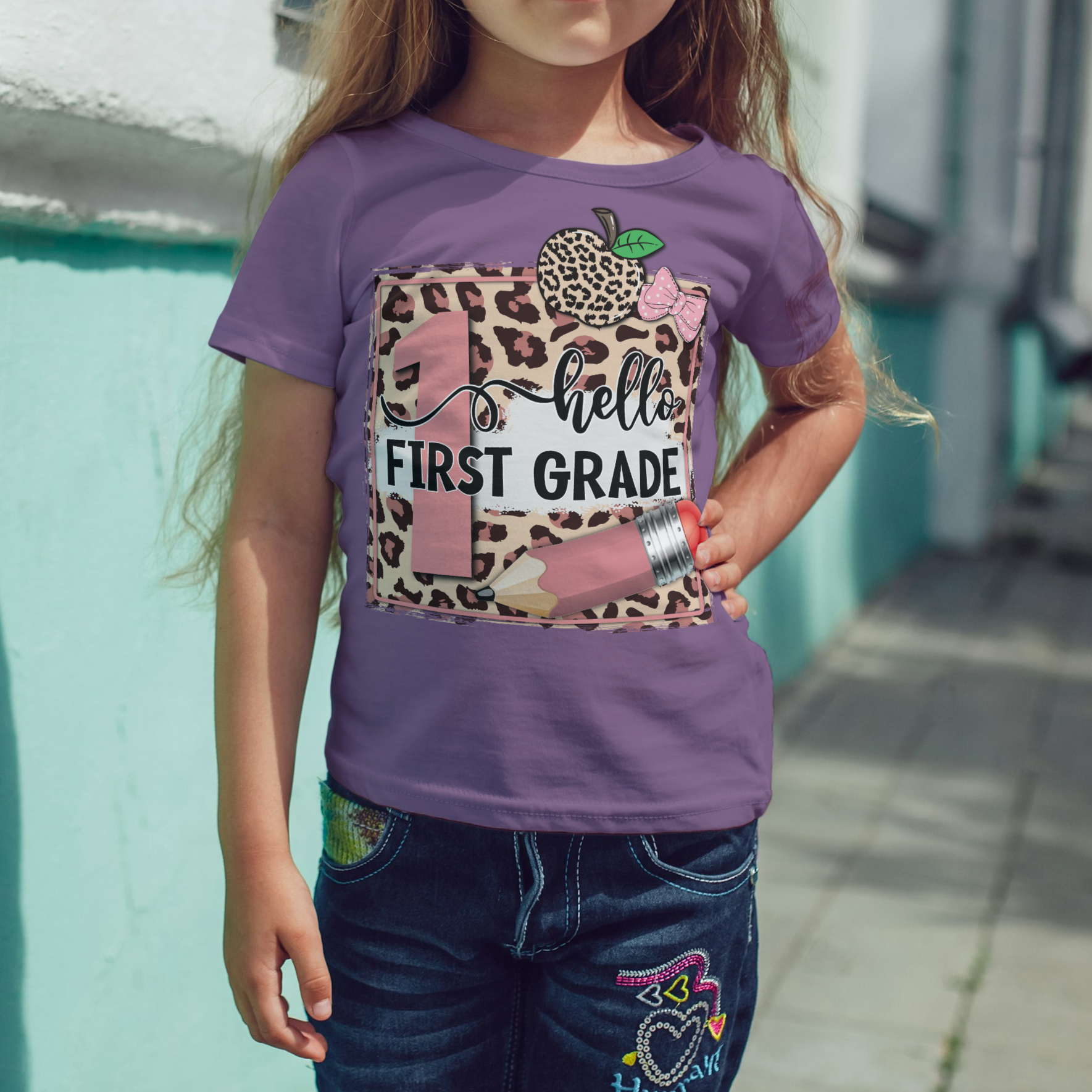 Hello First Grade Youth Tee - Kim’s Signature Beauty & Accessories    (Store description)