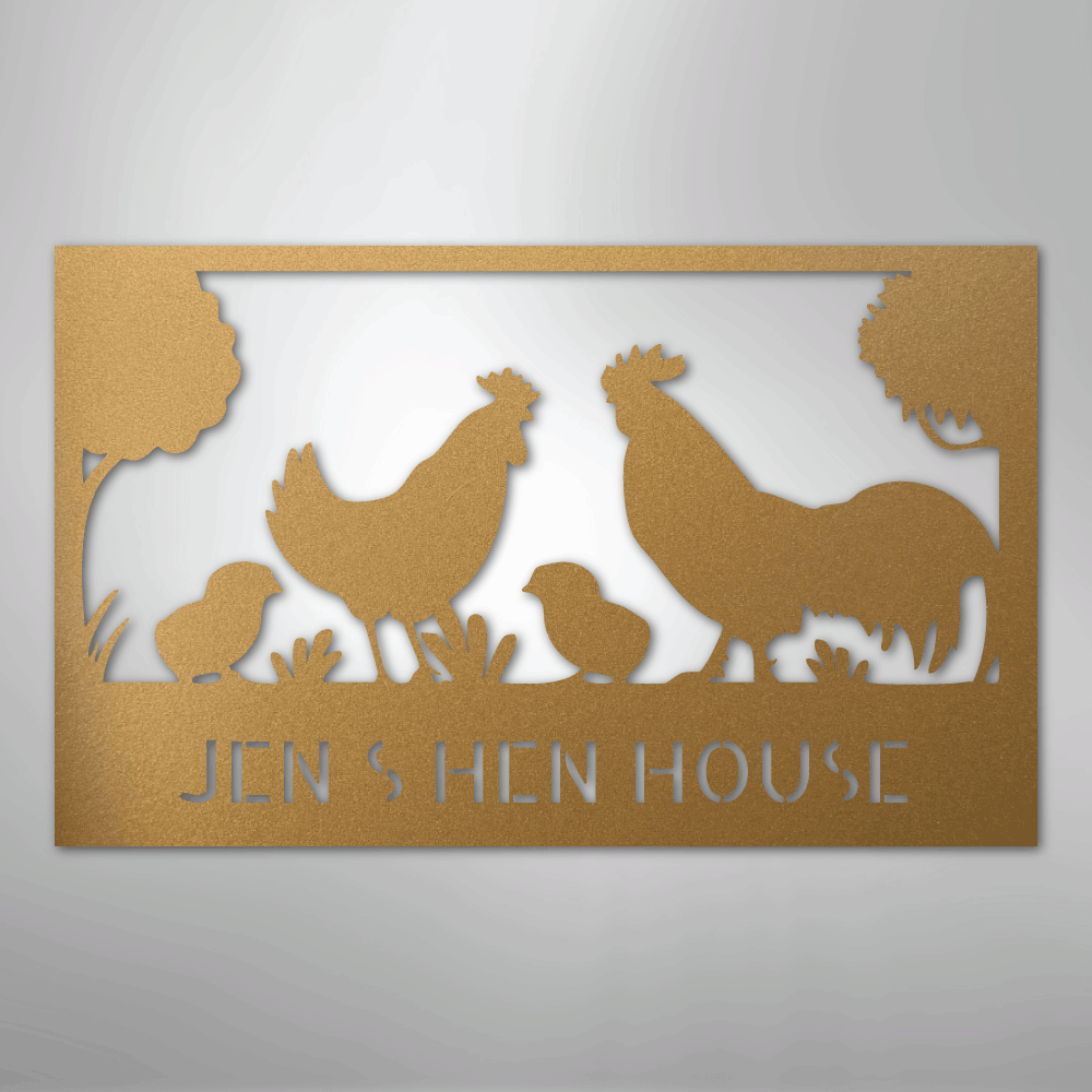 Hen House Monogram - Steel Sign - Kim’s Signature Beauty & Accessories