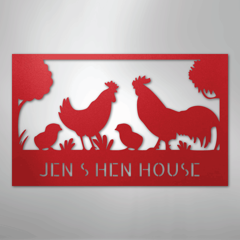 Hen House Monogram - Steel Sign - Kim’s Signature Beauty & Accessories