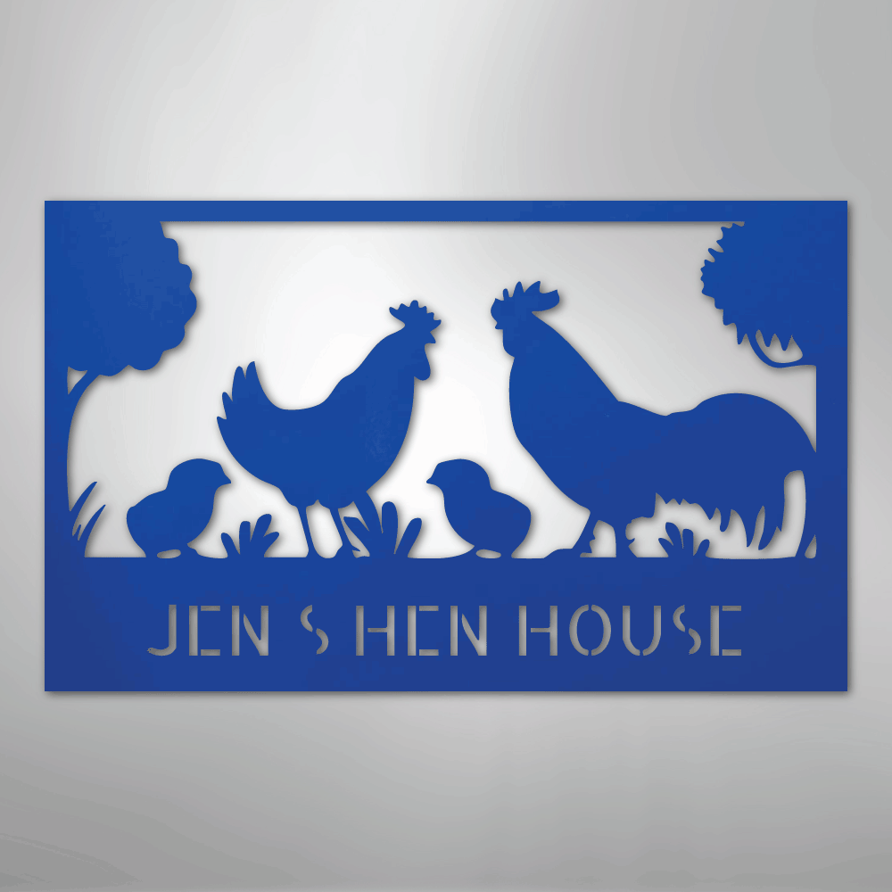 Hen House Monogram - Steel Sign - Kim’s Signature Beauty & Accessories