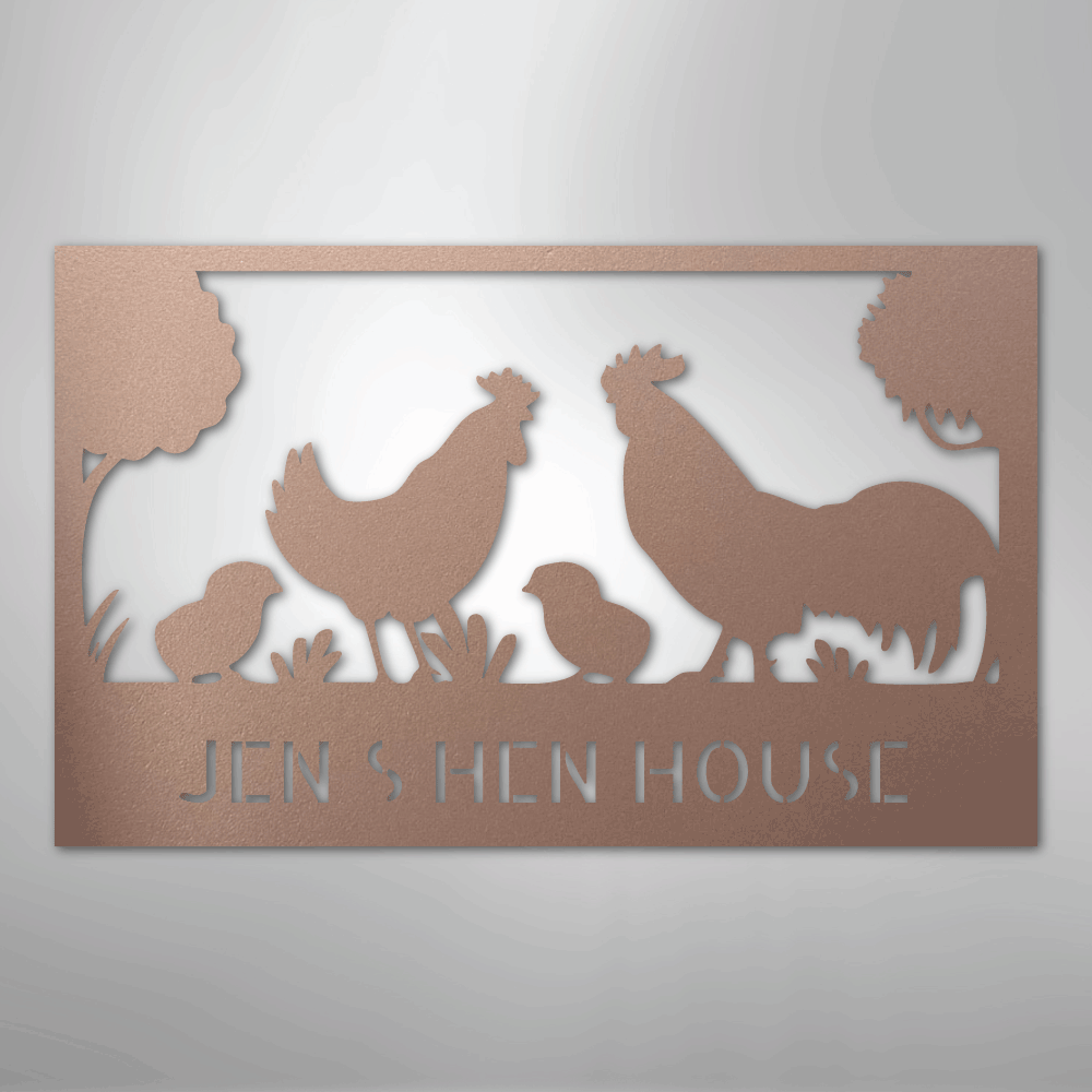 Hen House Monogram - Steel Sign - Kim’s Signature Beauty & Accessories