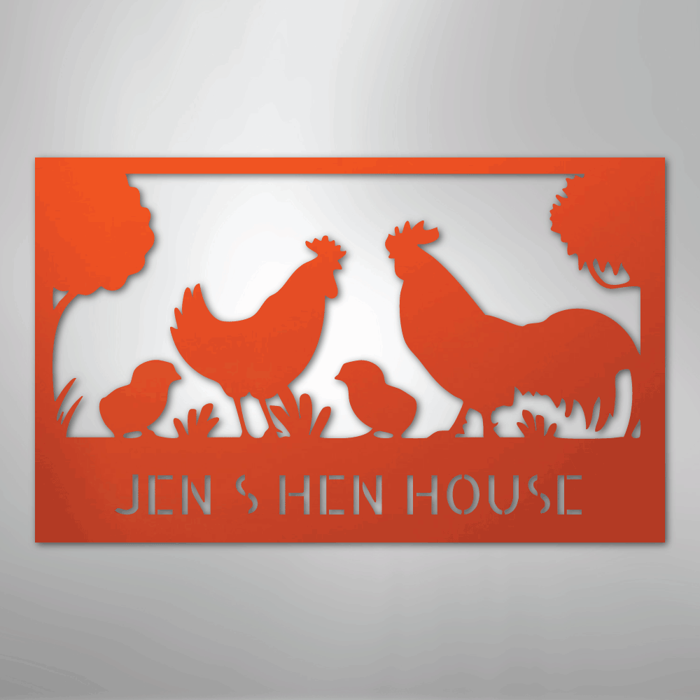 Hen House Monogram - Steel Sign - Kim’s Signature Beauty & Accessories