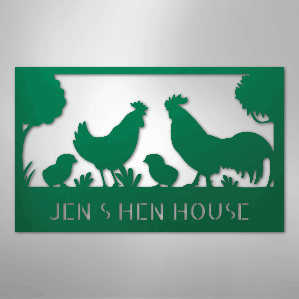 Hen House Monogram - Steel Sign - Kim’s Signature Beauty & Accessories