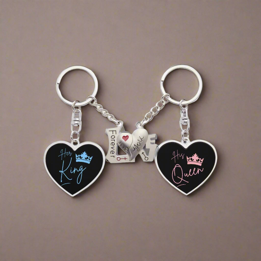 His Queen, Her King  Couple Magnetic Keychain - Kim’s Signature Beauty & Accessories    
