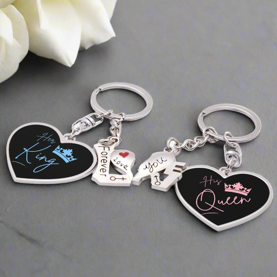 His Queen, Her King  Couple Magnetic Keychain - Kim’s Signature Beauty & Accessories    