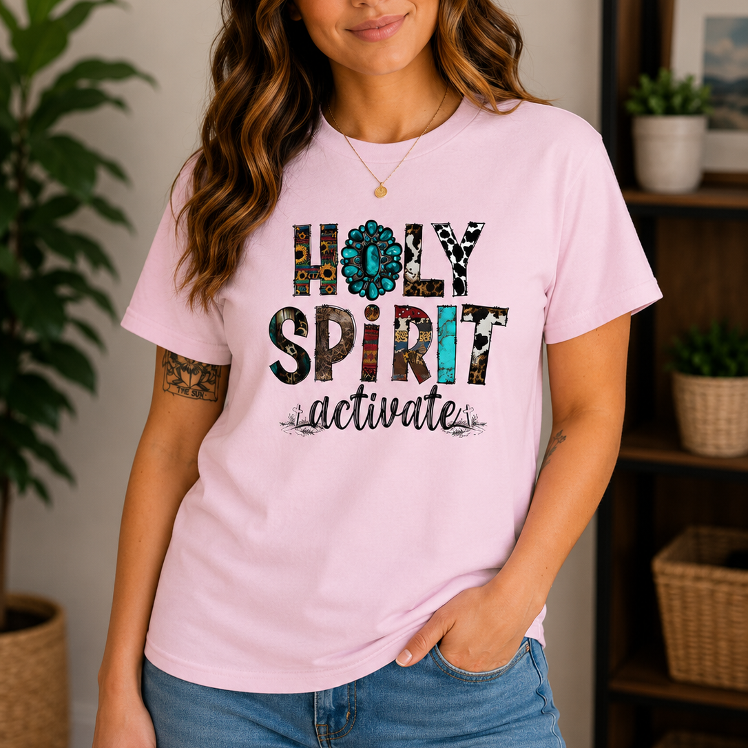 Holy Spirit Activate Christian T-Shirt - Kim’s Signature Beauty & Accessories