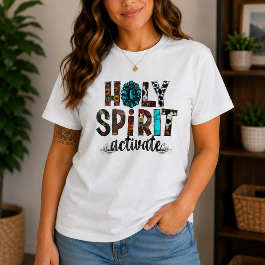 Holy Spirit Activate Christian T-Shirt - Kim’s Signature Beauty & Accessories